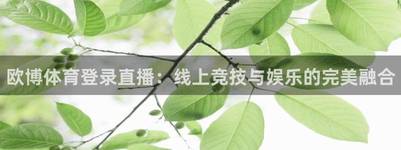 欧博体育登录直播：线上竞技与娱乐的完美融合